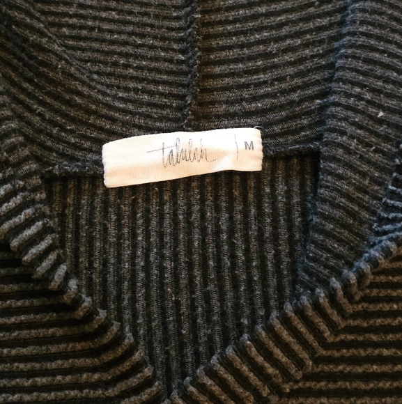 TALULAH Textured Grey Charcoal Oversized Hoodie Sweater Medium - Picture 3 of 3